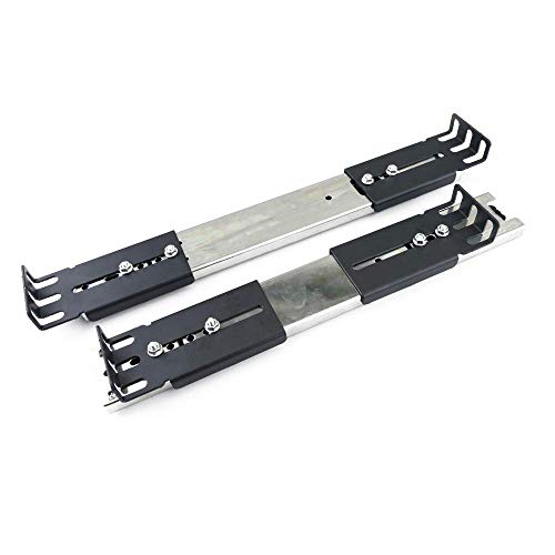 RackMatic - Guías laterales telescópicas de 300 mm extensibles para caja rack 19