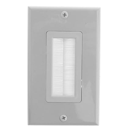 Pinakine Single Brush Style Bristle Opening Bulk Cable Wire Wall Plate US Standard|68001507PNK
