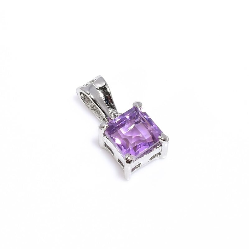 Pendentif améthyste rose argent 925 bijou bien-être et sérénité - 4