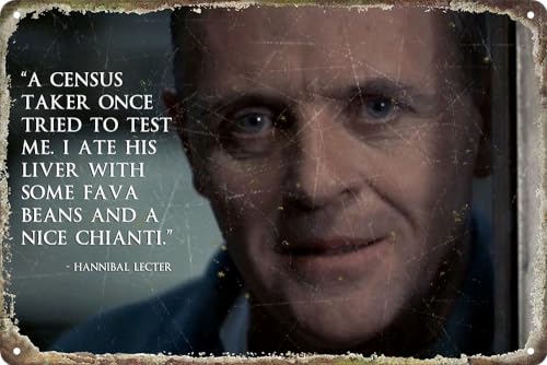 APFoo Vintage Hannibal Lecter metalen tinnen bord muurkunst decor man grot bar 30 x 20 cm