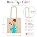 IllustrArte Bolsa Tote Cádiz Flamenca Paquita 38 x 42 cm Imagen de IllustrArte Bolsa Tote Cádiz Flamenca Paquita 38 x 42 cm