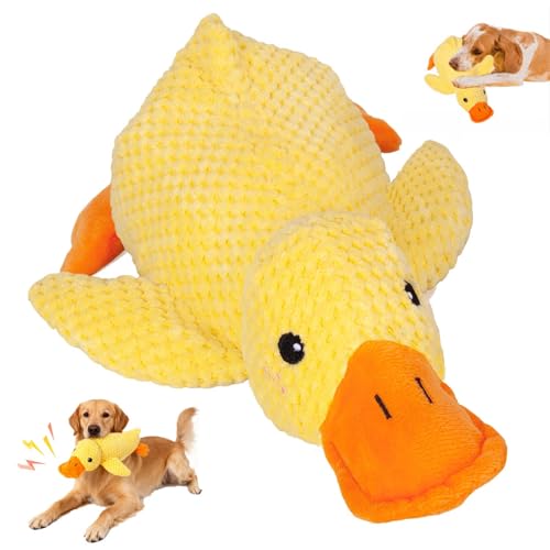 Mellow Dog Calming Duck 2026 New Yellow Ducks Dog Toy The Mellow Calming Duck Toy for Dogs Quacking Sound for Indoor Dogs (Yellow)