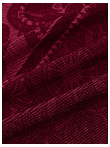 Verdusa Women's Floral Print Mesh Asymmetrical Hem Midi Skirt High Waist Casual Long Skirts4