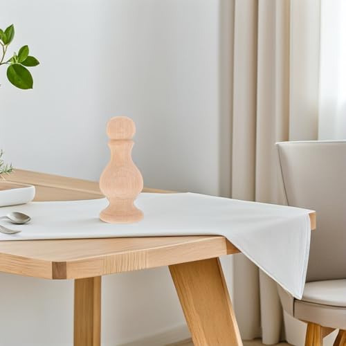 Remates de madera para postes decorativos color caqui con estructura resistente, 2 piezas 6