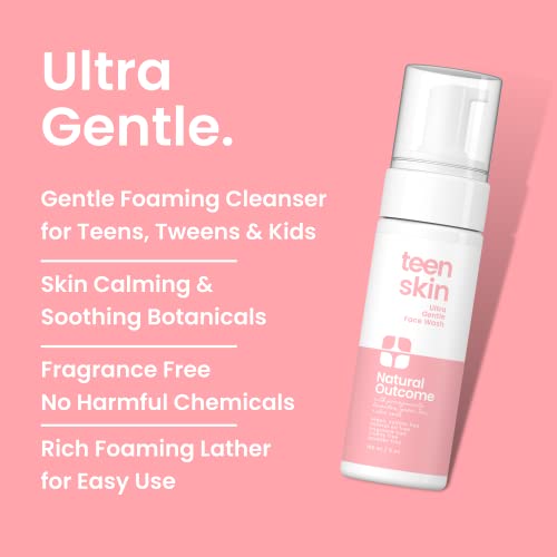 Natural Outcome Teen Skin Ultra Gentle Kids Face Wash | Daily Soothing Kid Facial Wash | Natural Non-Toxic Ingredients | For Teens, Preteens & Kids Looking To Prevent Acne | Fragrance Free | 5 Oz #TOP1