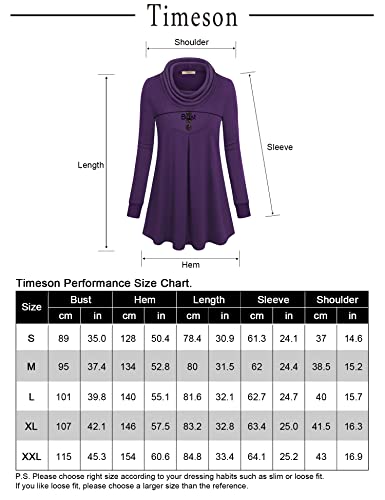 Timeson Tunic Tops To Wear With Leggings,Cowl Neck Tunics Sweaters For Women Winter Fall Cotton Maternity Tops Ugly Christmas Sweatshirts Ladies Warm Dressy Long Shirts Empire Waist Fitted Office Work #TOP5