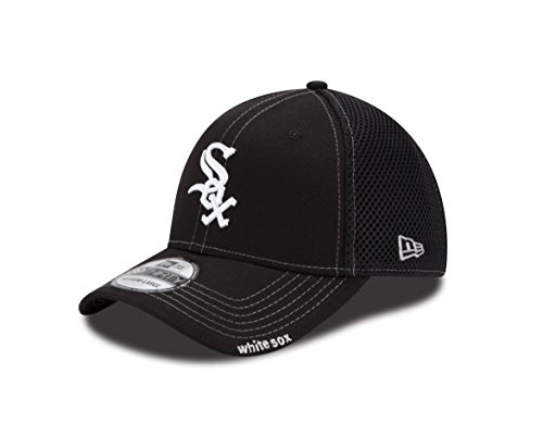 MLB Chicago White Sox Neo Fitted Baseball Cap, Black, Small/Medium