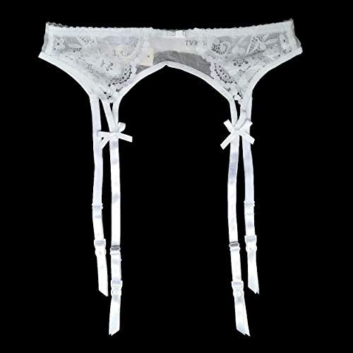 Tvrtyle Women’s White Metal Clips Sexy Garter Belts For Stockings S512 (Small, White) #TOP1