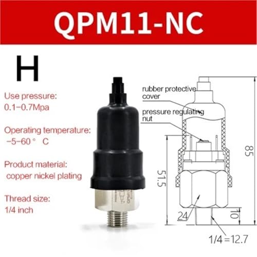 Interruptor de presión neumática QPM11 ajustable para compresor 3