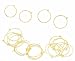 Rockin Beads Brand 200 Gold-plated Brass 25mm Beading Hoop Wine Glass Charms