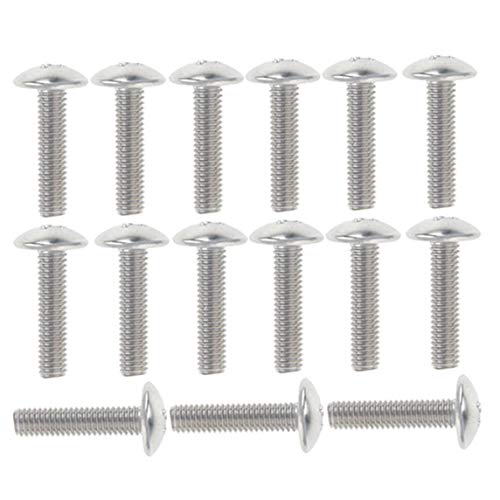 MroMax 20Pcs M5 x 20mm Truss Head Phillips Machine Screw, 304 Stainless Steel (A2-70), Fully Thread, Metric Silver Gray Truss Cross Head Screws Bolts