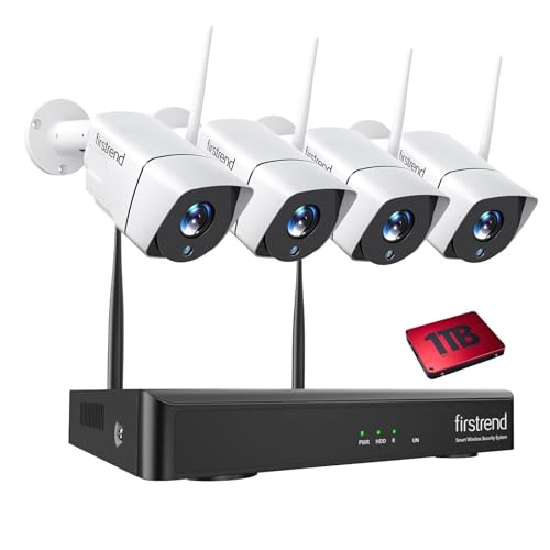 Wireless Security Camera System, 1080P firstrend 8CH with 4...