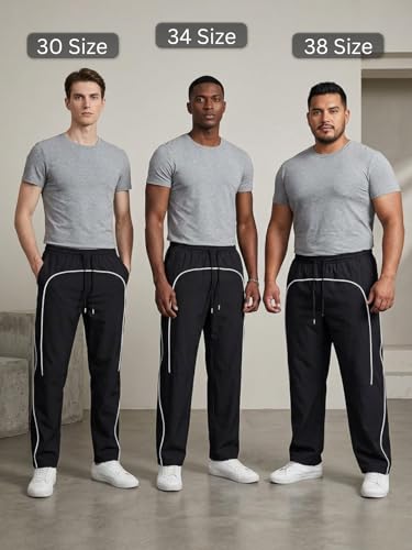 GRECIILOOKS Lycra Track Pants for Men – Stretchable Loose BLACK 01 - Image 6