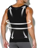 Casey Kevin Shapewear męska koszulka kompresyjna, A2-czarny, XXL