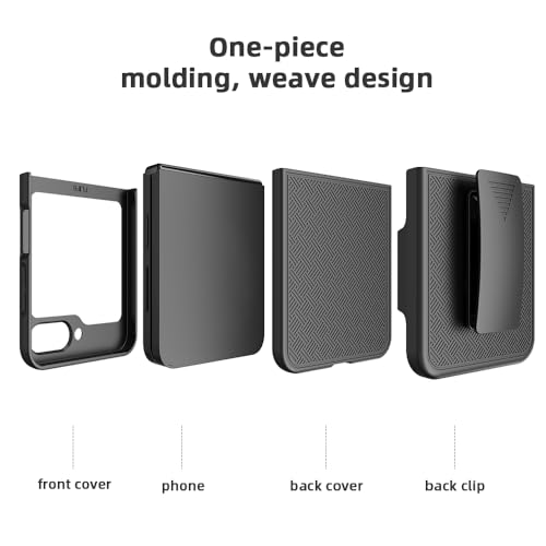 Customerfirst for Samsung Galaxy Z Flip 6 2024 Phone Case, Phone Holster with Kickstand Case with Screen Protector, Swivel Belt Clip by Thousandgear - Image 4