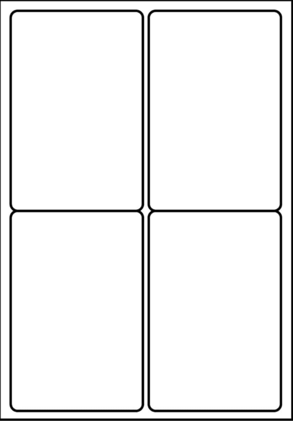 SmithPackaging A4 Self Adhesive Address Labels, 4 Labels Per Sheet, 20 Sheets, 99.1 x 139mm, 80 Labels