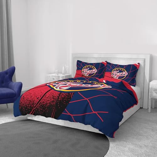 Northwest Indiana Fever WNBA Comforter Set – Twin/Twin XL Basketball Bedding with Matching Sham, Ultra Soft All-Season Fan Comforter, Indiana Fever Bedroom Decor for Kids, Teens & WNBA Fans