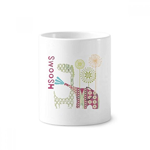 Cadeau mug girafe éléphant moulin à vent vert en céramique