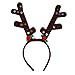 SOLUSTRE Navidad Reno Cuernos Diadema Headpiece Reno de Peluche de Juguete para Navidad Cumpleaños Fiesta de Halloween