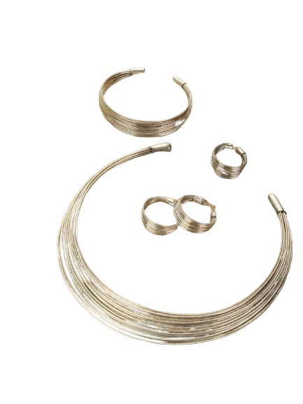 Priyaasi Silver Plated Necklace with Earring, Ring & Bracelet for women (B0BLHFN9F3) Amazon Price History, Amazon Price Tracker