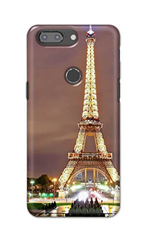 Image of PRINTFIDAA Lovers Famous Place Eiffel Tower in Paris Printed Designer Hard Case for OnePlus 5T Back Cover -(e) RPM1009