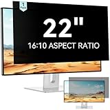 Mamol 22 Inch Computer Privacy Screen Filter for 16:10 Aspect Ratio Widescreen Monitor - Removable Anti Glare Blue Light Filter, Anti-Scratch Privacy Protector Film, Computer Screen Shield 22in