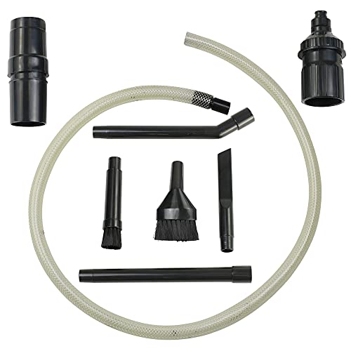 ALL PARTS ETC. Car Vacuum Attachments for Car Detailing, Universal Micro Vacuum Attachment Kit for Shop Vac - Mini Vacuum Cleaning Kit for Small Spaces, Tiny Tube Auto Detail with Adapters