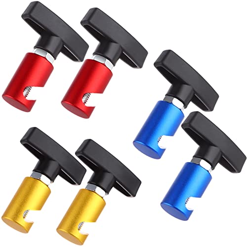 Image of 6 PCS Car Hood Prop Struts Clamp Lift Support Retaining Clip Rod Retaining Holder Tool (Yellow, Blue and Red)