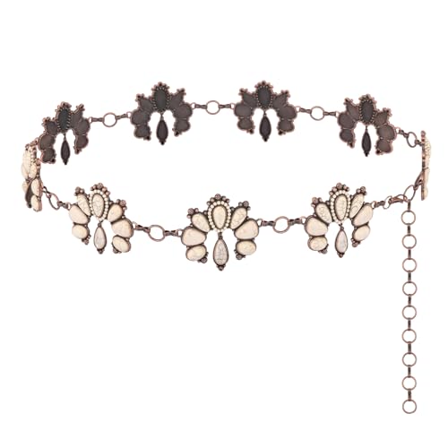 Montana West Rustic Couture's Large Western Concho Metal Belts for Women Cowgirl