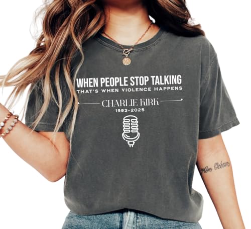 Charlie Kirk Shirt Inspirational Tee Motivational Support Multicolor