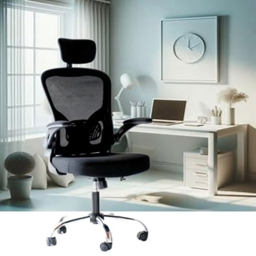 Cadeira de Escritório Executica ergonômica, Cadeira Presidente com apoio de cabeça e lombar, cadeira giratória [GIROFFICE]