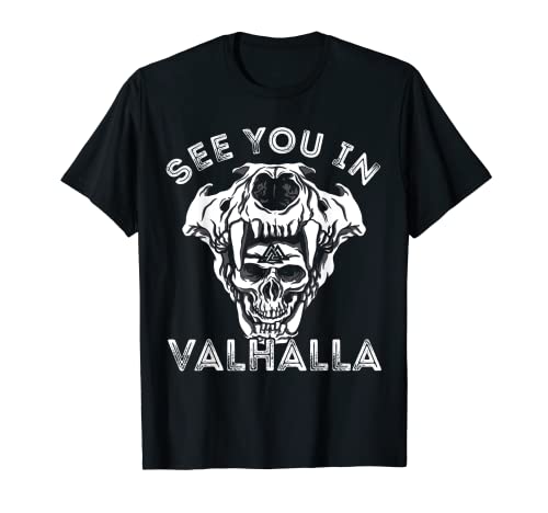 See You In Valhalla Viking Skull Nordic Pagan Odin T-Shirt