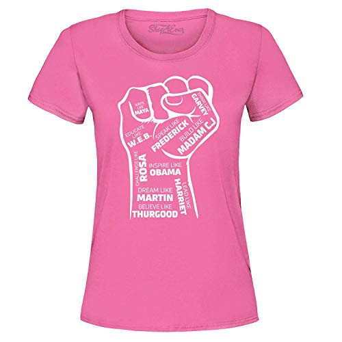 T-shirt Black Leaders pour femme xl rose coton confortable
