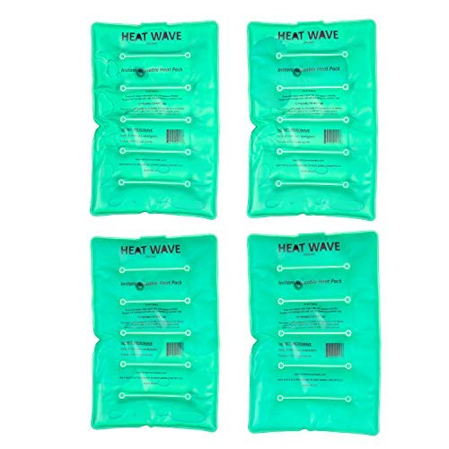 Made in USA: HEAT WAVE Instant Reusable Heat Packs – Large (8x12”), Reusable Heat Pack for Muscle Aches, Back Pain, Pain Relief, Click Heat - Premium Medical Grade (Large)