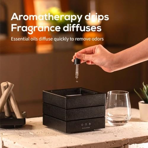 Humidificateur de flamme 280ml avec diffuseur de brume USB noir