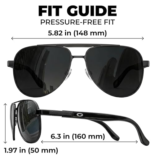 Image of grinderPUNCH Polarized Aviator Sunglasses Men Women Retro Vintage Square Pilot Sun Glasses UV400 Protection
