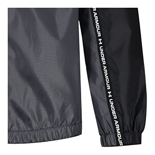Under Armour Boys' Windbreaker, Zip-Up Jacket, Water Repellent And Windproof, Pitch Gray Taping Large #TOP1