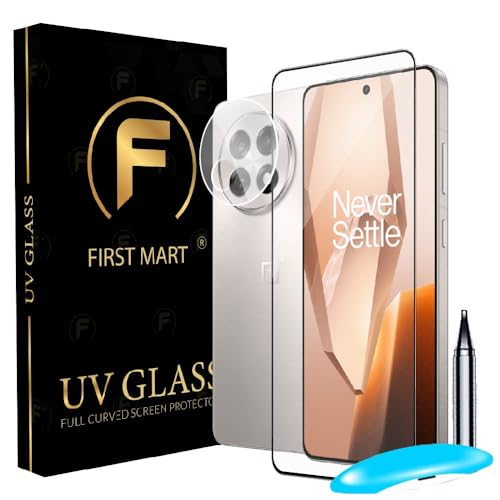 Image of FIRST MART Gorilla Tempered Glass Compatible with OnePlus 13R 5G (6.78 Inch) With Clear Camera Lens Protector & Installation Kit | Edge to Edge Coverage | Clear