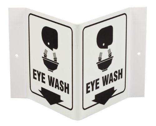 Panneau Eye Wash Brady V1Ewg1G en acrylique photoluminescent pour signalisation