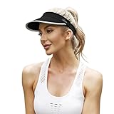Sport Visor for Men,UV Protection Cap,Lightweight and Adjustable Summer Hats with Reflective Brim in