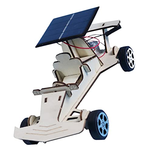 Toyvian 1 Conjunto Energía Solar Ensamblate Car DIY Experimento Suministros Educativos Juegos