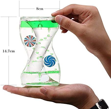 ZaxiDeel Sensory Toy for Relaxation, Motion Timer, Color Lava Lamp, 3 Pack Incredibly Effective Calming Stress Relief Hourglass Toy