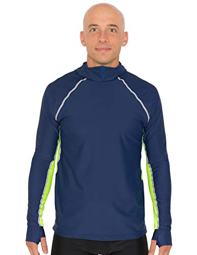 Tuga Men's Snorkel Hooded Rashguard, UPF 50+ Sun Protection Swim Shirt, USA Made2