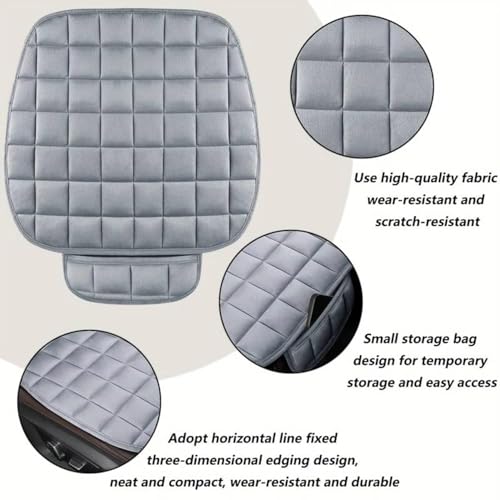 Image of Comfortable Ultra-Soft Memory Foam Car Seat Cover with Non-Slip Grip and Storage Pouch - Universal Fit, Car Seat Cover
