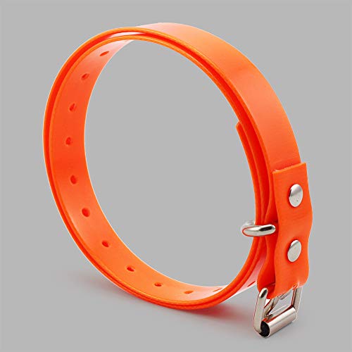 Petinccn Replacement Extra Tpu Dog Collar Strap Band Buckle For 998Dbb Or 998Drb Dog Training Pet Shock Bark E Collars 3/4" Tpu Collar Adjustable Waterproof Odor Proof Pets Safe Belt Fence Orange #TOP2