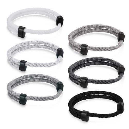 TempBeau Nautical Braided Rope Bracelets Set - 1Pcs/2Pcs/6Pcs/10Pcs/12Pcs Adjustable Braided Cord Bracelet, Handmade Navy Marine String Bracelet with Metal Knot, Men Women Braided Bracelets Gifts