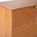 Walker Edison Sloane 3-Drawer Groove Handle Solid Pine Wood Dresser, 36 Inch, Caramel