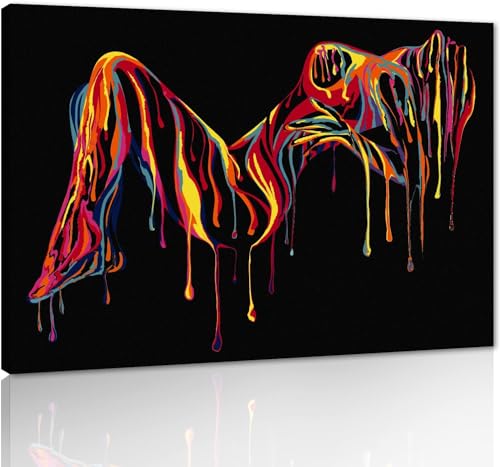 Abstract Sexy Woman Shower Painting on Canvas Wall Art Nude