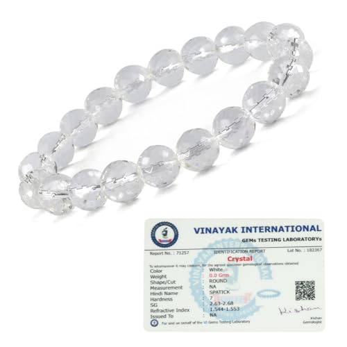 Image of Certified Natural Crystal Stone Diamond Cut /Faceted 10 mm Beads Bracelet for Men & Women | Reiki Charged Gemstone Jewellery | Multiple Stone Variants Available