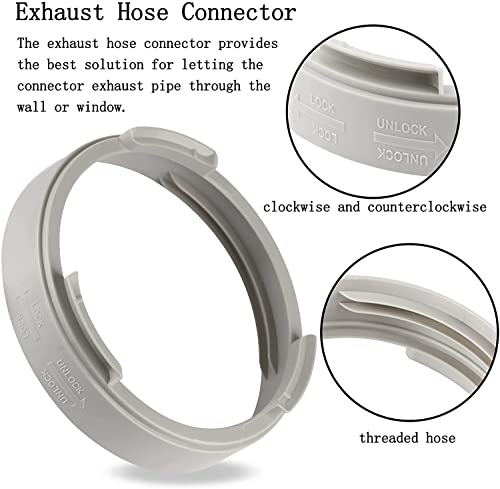 5.9 Inch / 6 Inch Portable Air Conditioner Exhaust Hose Coupler,Coupling,Window Adapter,A/C Unit Tube Connector Mobile Air Conditioning Accessories(Round) #TOP3